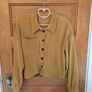 Madewell * Knit Corduroy Crop Shirt-Jacket Sz M